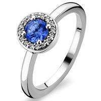 Ti Sento Ring Blue Crystal Rhodium