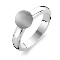 ti sento ring silver and grey catseye sphere