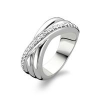 Ti Sento Ring Silver And White Cubic Zirconia Crossover