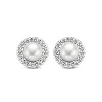 ti sento earrings milano pearl silver