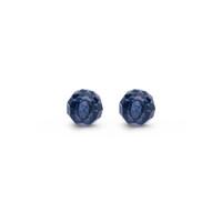 ti sento earrings silver and blue cubic zirconia ball stud