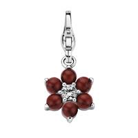 Ti Sento Charming Red Flower Power Charm D