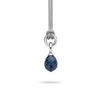 ti sento pendant silver and blue cubic zirconia short pear