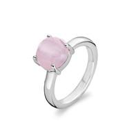 Ti Sento Ring Silver And Pink Cubic Zirconia Claw Set