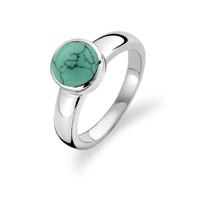 Ti Sento Ring Silver and Turquoise Round Top