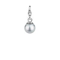 ti sento charm charming silver and grey pearl bead