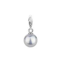 Ti Sento Charm Pearly Grey Silver