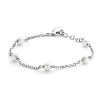 Ti Sento Bracelet Silver And White Pearl 5 Bead