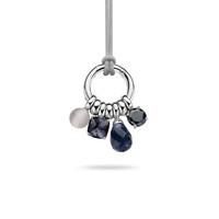 ti sento pendant silver and multi stone 4 charm