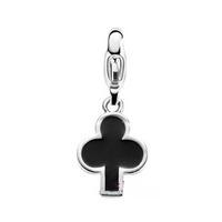 Ti Sento Ladies Silver Card- Black Club Charm 8227EZ