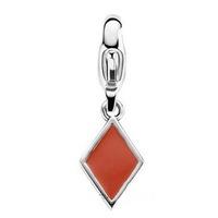 Ti Sento Ladies Silver Card- Red Diamond Charm 8224ER