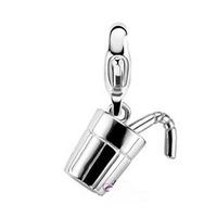 ti sento ladies silver glass and straw charm 8197si