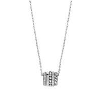 ti sento ladies silver cubic zirconia necklet 3853zi