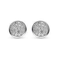 Ti Sento Silver Round Cubic Zirconia Pave Studs 7654ZI