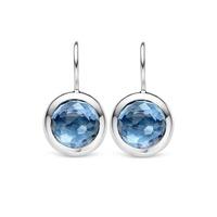 Ti Sento Ladies Silver Blue Crystal Dropper Earrings 7708DB