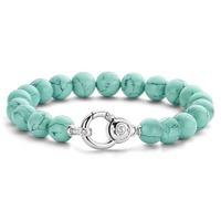 Ti Sento Silver Synthetic Turquoise and Cubic Zirconia Bracelet 2866TQ
