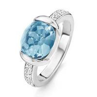 Ti Sento Silver Blue Crystal and Cubic Zirconia Ring 12057WB/54