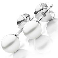 Ti Sento Ladies Silver 6mm Simulated Pearl Stud Earrings 7582PW