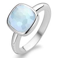 Ti Sento Ladies Silver Square Baby Blue Cubic Zirconium Ring 1967LB/54