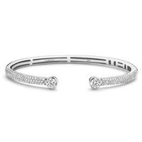 ti sento silver ice white cubic zirconia cuff 2868zi