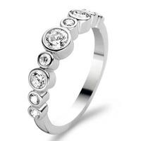 ti sento ladies silver cubic zirconium bubble ring 1895zi52