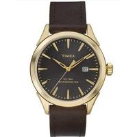 Timex Mens Elevated Classic Brown Leather Strap Watch TW2P77500