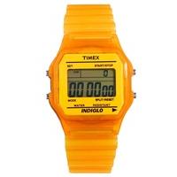 timex originals unisex orange rubber strap watch t2n807