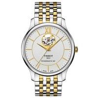 tissot mens tradition powermatic 80 open heart watch t0639072203800