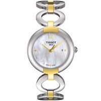 tissot ladies pinky two tone circle watch t0842102211700