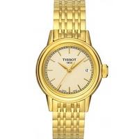 tissot ladies carson gold plated bracelet watch t0852103302100