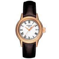 tissot ladies carson gold plated strap watch t0852103601300