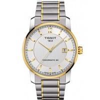 tissot mens titanium bracelet watch t0874075503700