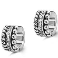 ti sento ladies oxidised silver small cubic zirconium hoop earrings 76 ...