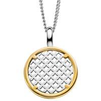 ti sento ladies gold plated silver crossed pendant 6711sy