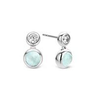 ti sento silver blue crystal and cubic zirconia dropper earrings 7746a ...