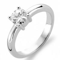 Ti Sento Silver Four Claw Solitaire Cubic Zirconium Ring 1463ZI/54