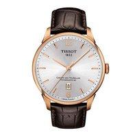 tissot gents chemin des tourelles brown leather automatic