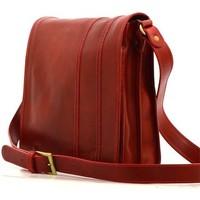 tmc naturalleather 9474 womens messenger bag in red