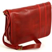 tmc naturalleather 9473 mens messenger bag in red