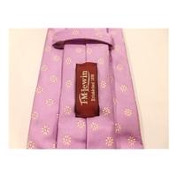 T.M Lewin Designer Silk Tie Lilac With Tiny Floral Design