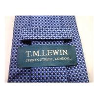 T.M.Lewin Tonal Blue Mini Check Multicoloured Silk Tie