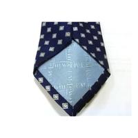 T.M Lewin Navy Blue Patterned Tie