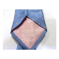 T.M Lewin Cornflower Blue and Pink Spotty Tie