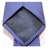 TM Lewin Silk Tie Blue With White Spots