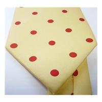 T.M. Lewin Silk Tie Yellow And Red Spotted Tie