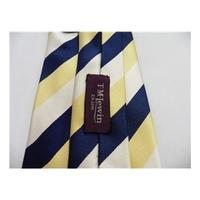 TM Lewin Silk Tie Blue , Yellow & Navy Stripe