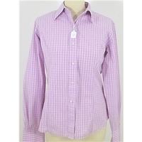 TM Lewin Size 12 Pink & White Chequered Shirt
