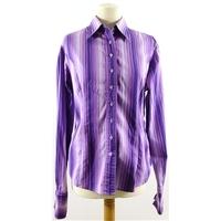 tm lewin size m purple cotton shirt