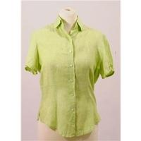 tmlewin size 10 pale green short sleeved shirt
