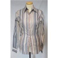T.M.Lewin size: 6 brown/blue long sleeved shirt